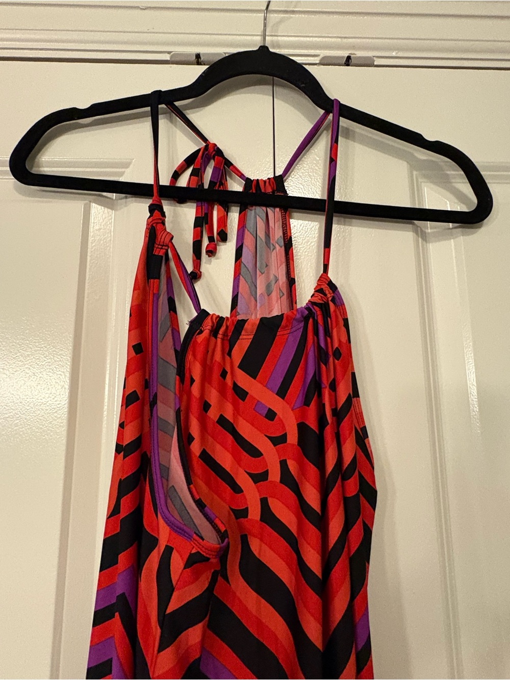 Trina Turk Red & Purple Geometric Dress - Picture 4 of 10